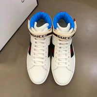 Gucci Unisex Ace Gucci Stripe High-Top Sneaker-White (1)