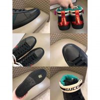 Gucci Unisex Ace Gucci Stripe High-Top Sneaker in 5.1 cm Height-Black (1)