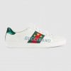 Gucci Unisex Ace Sneaker with Gucci Band-White
