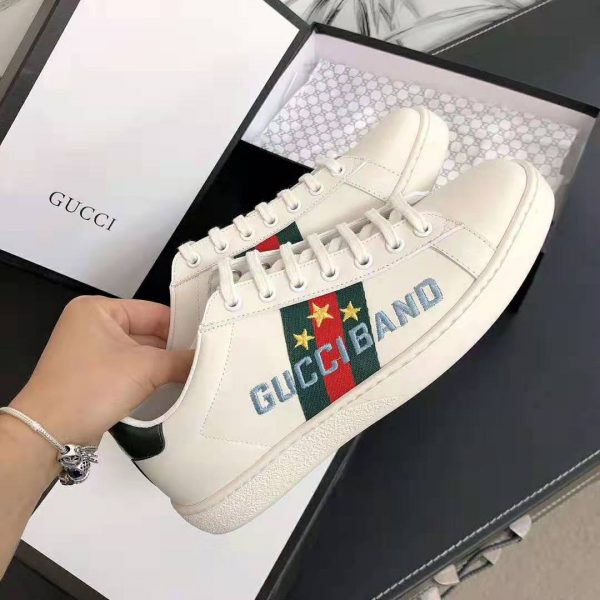 Gucci Unisex Ace Sneaker with Gucci Band-White (4)