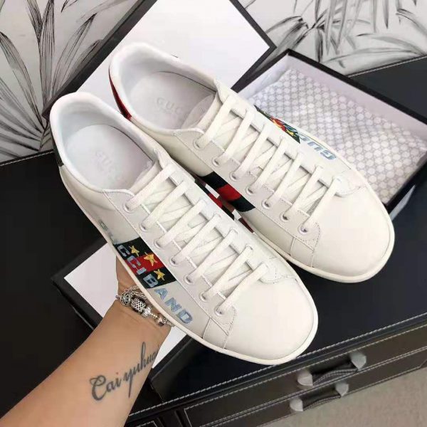 Gucci Unisex Ace Sneaker with Gucci Band-White (6)