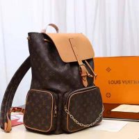 Louis Vuitton LV Men Backpack Trio in Monogram Canvas-Brown (1)