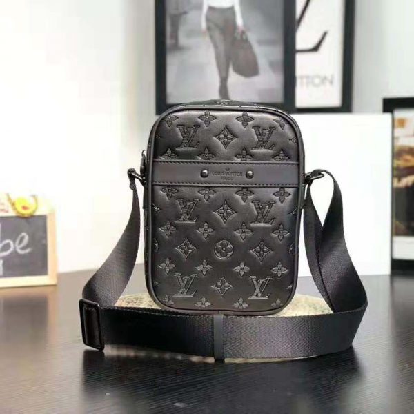 Louis Vuitton LV Men Danube PM in Monogram Shadow Cowhide-Black (2)