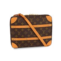 Louis Vuitton LV Men Soft Trunk Messenger PM in Iconic Monogram Canvas-Brown (1)