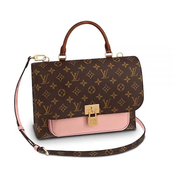 Louis Vuitton LV Women Marignan Bag in Monogram Canvas and Calf Leather-Pink (1)