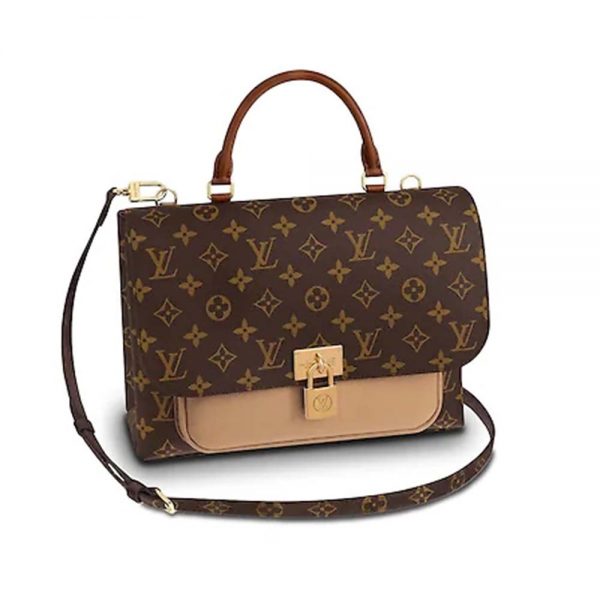 Louis Vuitton LV Women Marignan Bag in Monogram Canvas and Calf Leather-Sandy (1)