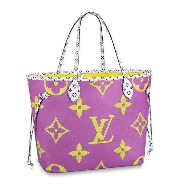 Louis Vuitton LV Women Neverfull MM Bag in Monogram Canvas-Pink (1)