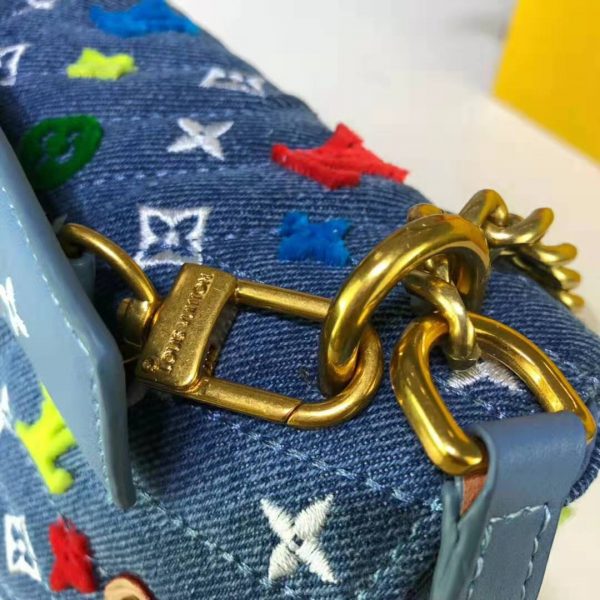 Louis Vuitton LV Women New Wave Chain Bag MM-Blue (7)