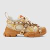 Gucci Women Flashtrek Sneaker with Removable Crystals 5.6cm Height-Orange