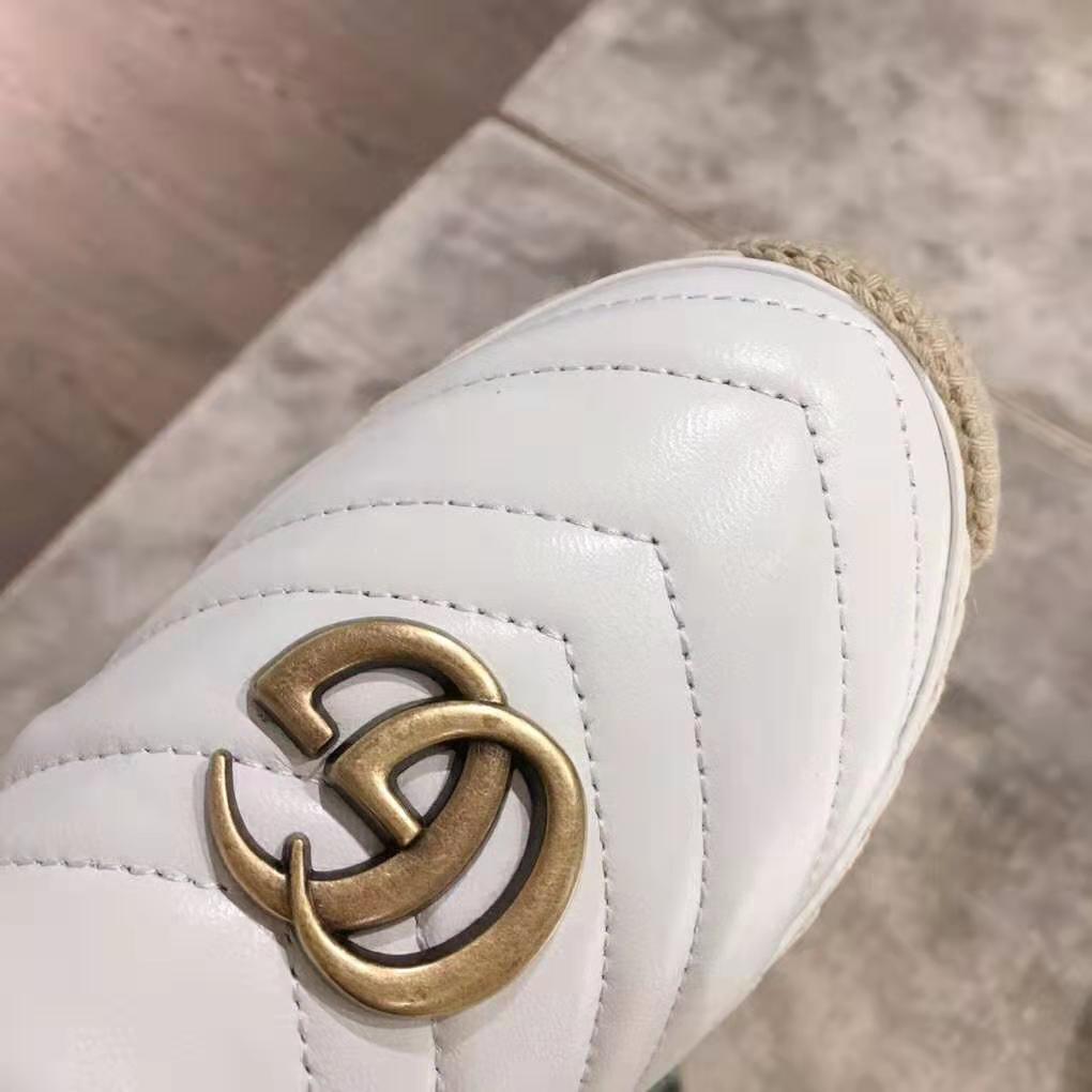 gucci_women_leather_espadrille_with_double_g_in_m_6__2 Gucci AAA-grade Dupe Women Leather Espadrille with Double G in Matelassé Chevron Leather-White - Image 7