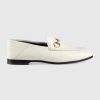 Gucci Women Leather Horsebit Loafer 1.3 cm Height-White
