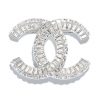 Chanel Women Brooch in Metal & Diamantés-White