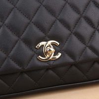 Chanel Women CF Flap Bag in Calfskin Leather with Top Handle-Black (7)