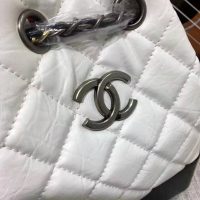 Chanel Women Chanel’s Gabrielle 17 Small Hobo Bag in Calfskin Leather-Black and White (1)