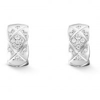 Chanel Women Coco Crush Earrings in 18K Gold and Diamonds