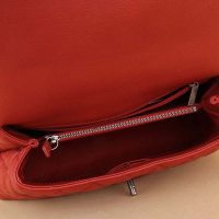Chanel Women Flap Bag with Top Handle in Grained Calfskin Leather-Red (8)