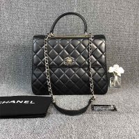 Chanel Women Kelly Flap Bag in Goatskin Leather-Black (9)