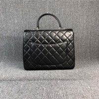 Chanel Women Kelly Flap Bag in Goatskin Leather-Black (9)