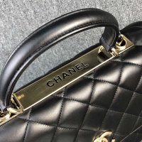 Chanel Women Kelly Flap Bag in Goatskin Leather-Black (9)