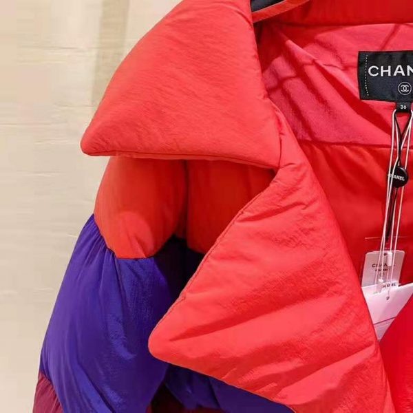 Chanel Women Mixed Fibers Red Purple & Fuchsia Jacket (7)