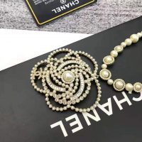 Chanel Women Necklace in Metal Glass Pearls & Diamantés-White (2)