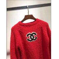 Chanel Women Pullover Wool and Mixed Fibers & Cashmere Sweater-Red (5)