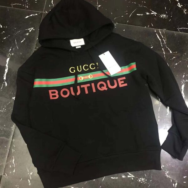 Gucci Men Gucci Boutique Print Sweatshirt – Black (5)