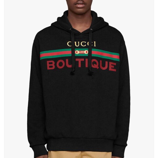 Gucci Men Gucci Boutique Print Sweatshirt – Black (7)
