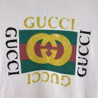 Gucci Men Oversize Sweatshirt with Gucci Logo in 100% Cotton-White (1)