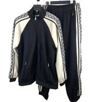 Gucci Men Oversize Technical Jersey Jacket in GG Printed Nylon-Black (1)