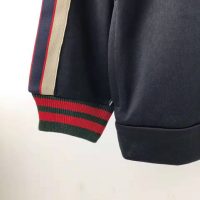 Gucci Men Technical Jersey Jacket-Black (1)