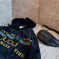 Gucci Women Oversize Sweatshirt with Gucci Embroidery in Black Cotton (1)