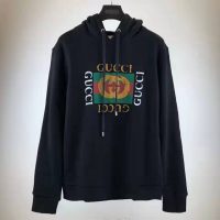 Gucci Women Oversize Sweatshirt with Gucci Logo in 100% Cotton-Black (7)