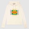 Gucci Women Oversize Sweatshirt with Gucci Logo in 100% Cotton-White