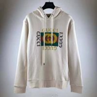 Gucci Women Oversize Sweatshirt with Gucci Logo in 100% Cotton-White (2)