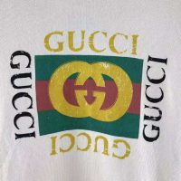 Gucci Women Oversize Sweatshirt with Gucci Logo in 100% Cotton-White (2)