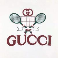 Gucci Women Oversize Sweatshirt with Gucci Tennis in 100% Cotton-White (1)