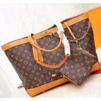 Louis Vuitton LV Men Cabas Voyage in Iconic Monogram Canvas and Natural Leather-Brown (1)