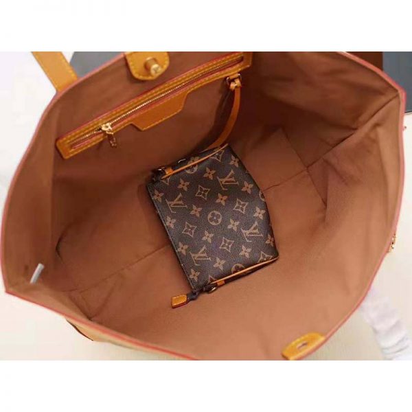 Louis Vuitton LV Men Cabas Voyage in Iconic Monogram Canvas and Natural Leather-Brown (9)