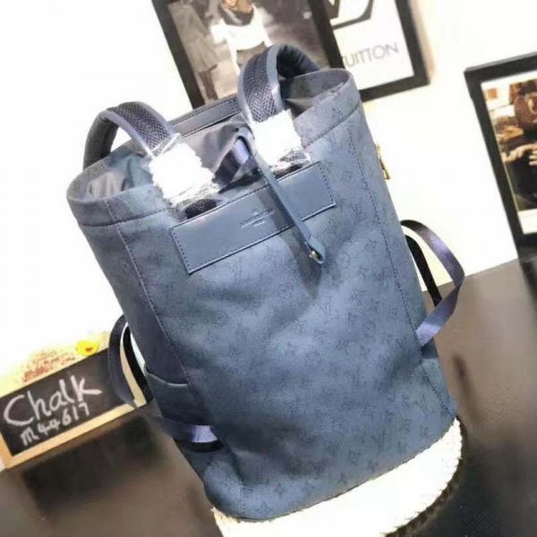 Louis Vuitton LV Men Chalk Backpack in Monogram Denim-Blue (6)
