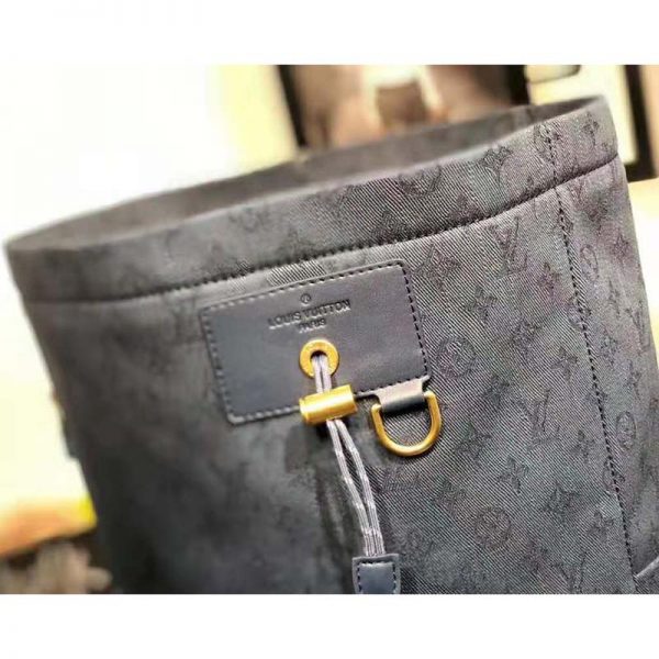 Louis Vuitton LV Men Chalk Backpack in Monogram Denim-Blue (7)
