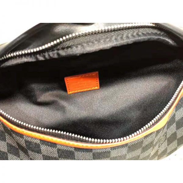 Louis Vuitton LV Men Damier Cobalt Race Discovery Bumbag in Monogram Canvas-Orange (8)