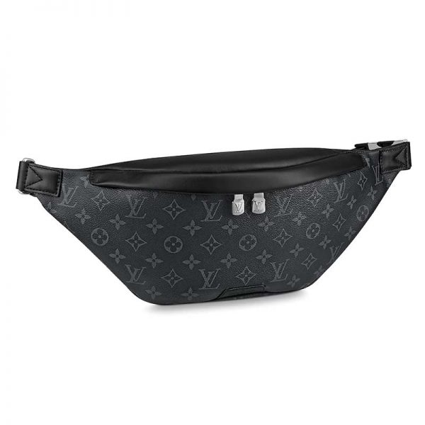 Louis Vuitton LV Men Discovery Bumbag in Monogram Eclipse Canvas-Grey (1)