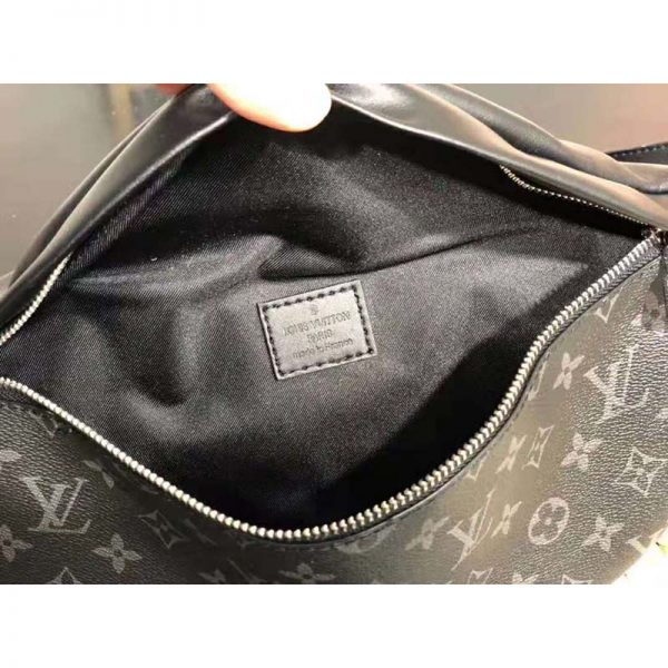 Louis Vuitton LV Men Discovery Bumbag in Monogram Eclipse Canvas-Grey (7)