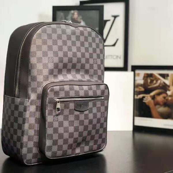 Louis Vuitton LV Men Josh Backpack in Damier Graphite Canvas-Grey (3)