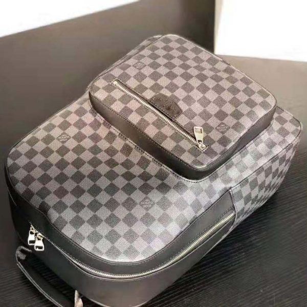 Louis Vuitton LV Men Josh Backpack in Damier Graphite Canvas-Grey (5)