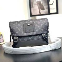 Louis Vuitton LV Men Messenger PM Voyager in Monogram Eclipse Canvas-Grey (1)