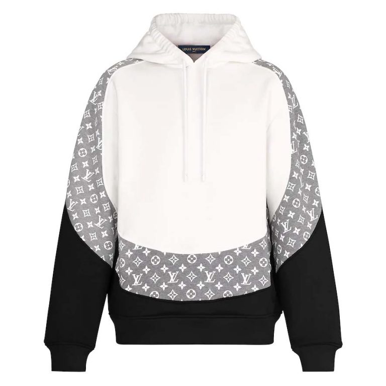 Louis Vuitton LV Men Monogram Circle Cut Hoodie in 100 CottonGrey