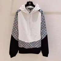 Louis Vuitton LV Men Monogram Circle Cut Hoodie in 100% Cotton-Grey (5)