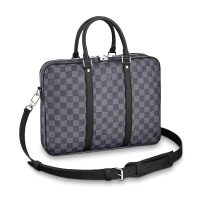 Louis Vuitton LV Men Porte-Documents Voyage PM in Damier Graphite Canvas (1)